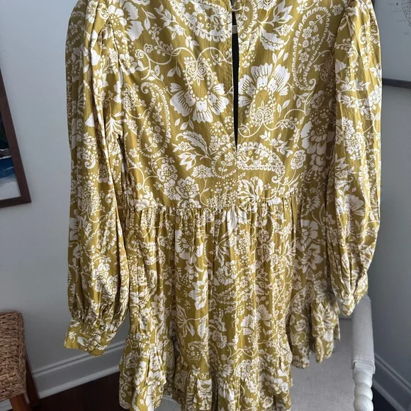 Maeve Mustard Floral Dress - Picture 2 of 5